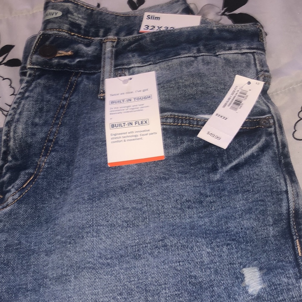 Old navy distressed skinny jeans 32x32 - Picture 8 of 14